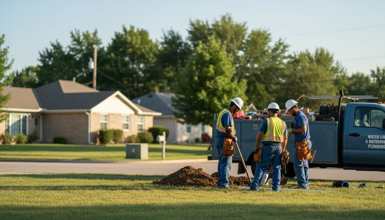 Residential water line and bathroom plumbing service in Morenci, AZ